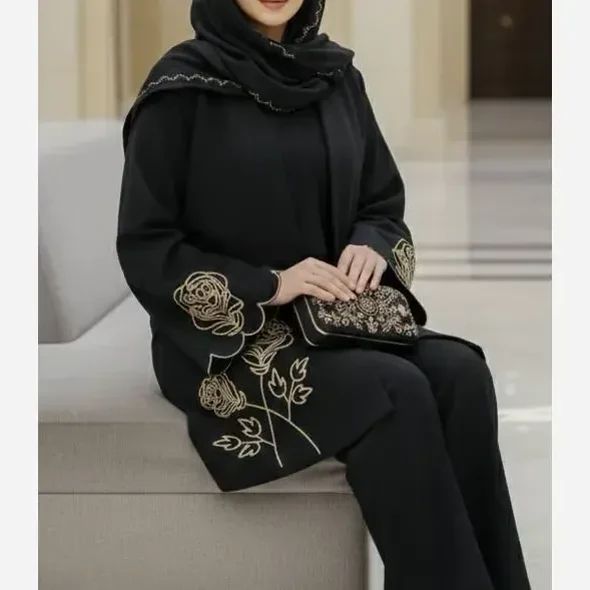 مانتو زنانه کرپ مازراتی مدل ویان آستین دالبری سایز بزرگ