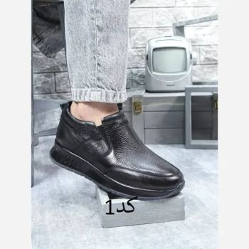 کفش مردانه تمام چرم طبیعی گاوی ترک مشکی عسلی