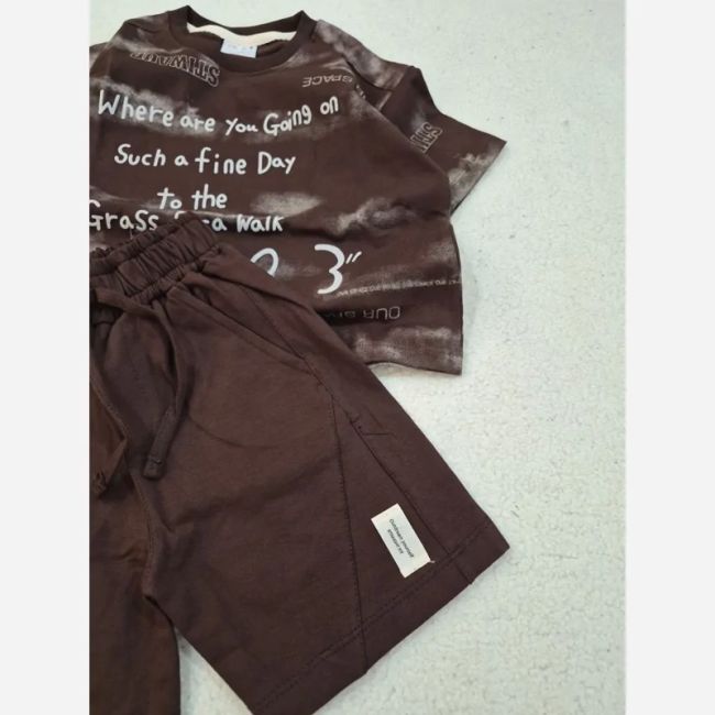 ست تیشرت و شلوارک اسپرت بچگانه سایز 35 تا 50