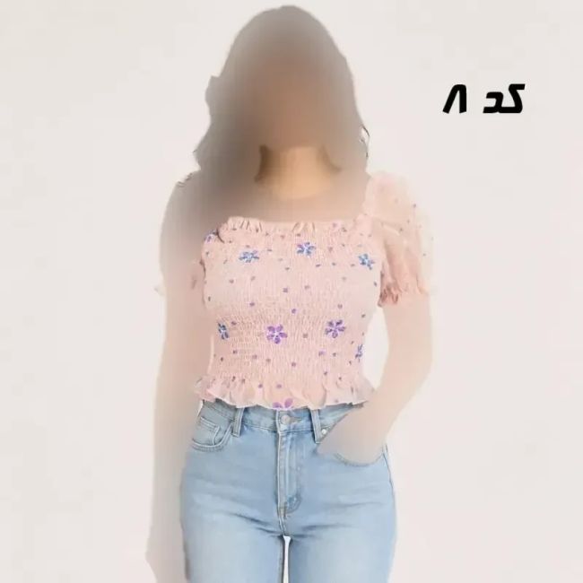 کراپ مجلسی زنانه تمام کش فری سایز مناسب تا 40