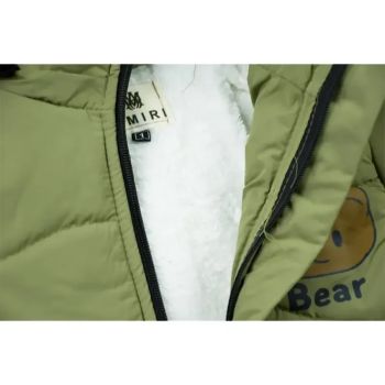 کاپشن پسرانه BEAR سبز شمعی آستر خز پاییزه و زمستانه