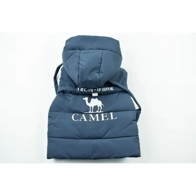 پافر پسرانه CAMEL آبی نفتی شمعی جیب دار با کیف