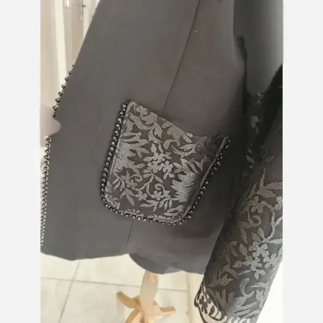 کت تک مجلسی زنانه مدل دلربا جنس مازراتی دبل رنگ مشکی