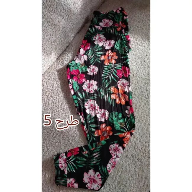 شلوار راحتی زنانه برند لیدی فری سایز جیب دار طرح شاد