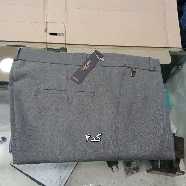 شلوار پارچه ای مردانه راسته کلاسیک نخی پارچه f رنگ ثابت سایز 42 تا 54