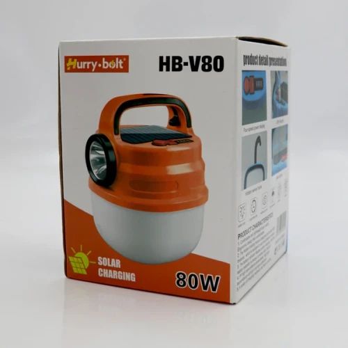 لامپ شارژی اضطراری سولار HURRY. BOLT مدل HB-V80