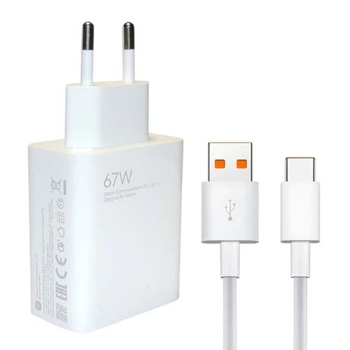 شارژر دیواری سفید شیائومی Xiaomi مدل TURBO FAST 67W