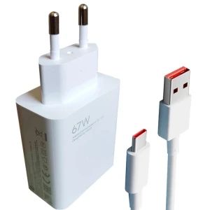 شارژر دیواری سفید شیائومی Xiaomi مدل TURBO FAST 67W