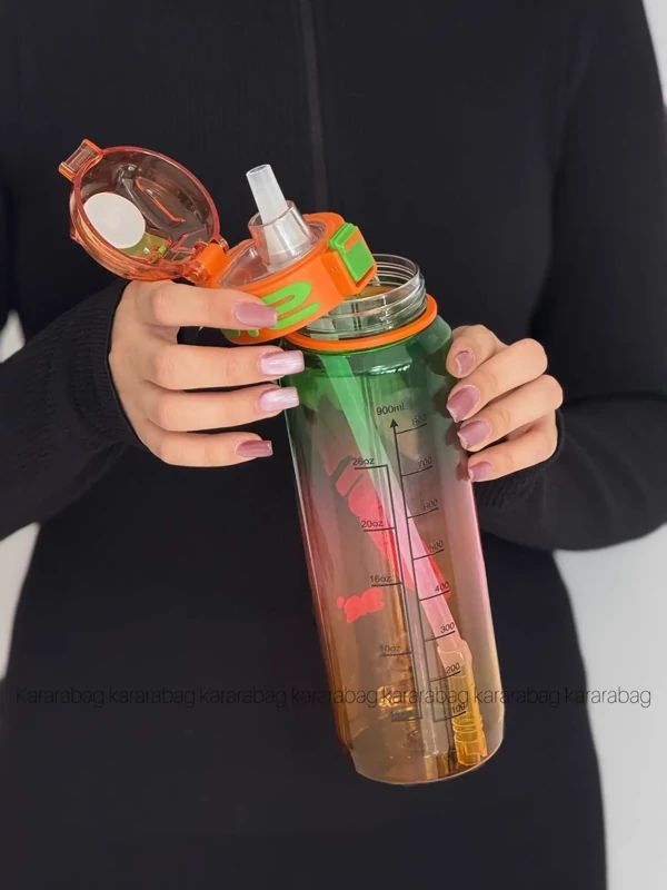 قمقمه نی دار 900ml کد 3096