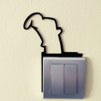 استیکر کلید و پریز مدل سه بعدی آدم خطی کد 23 digi