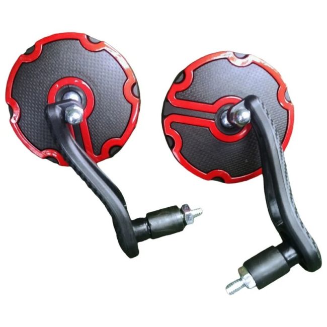 آینه سرفرمان موتور سیکلت طرح کربن RED مجموعه 2 عددی