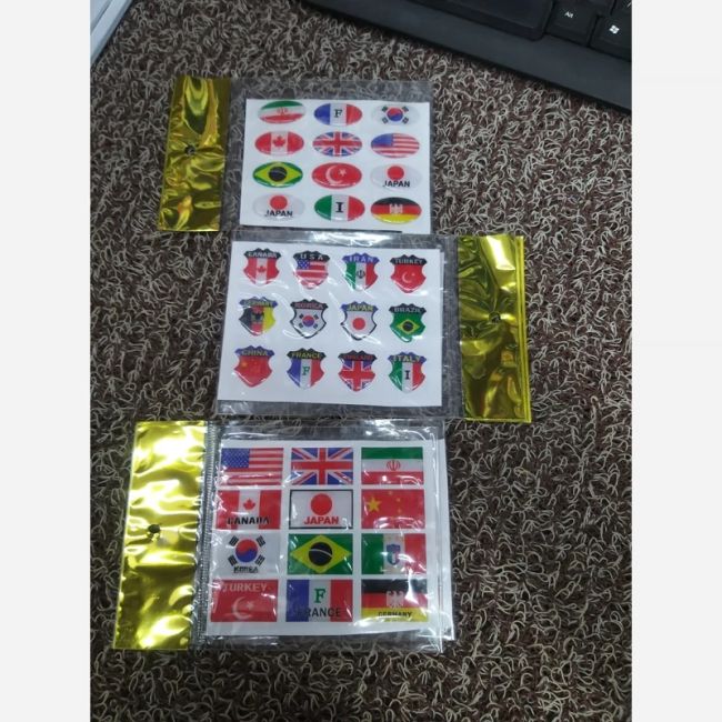 برچسب ژله ای پرچم ضد آب پک 12 عددی 