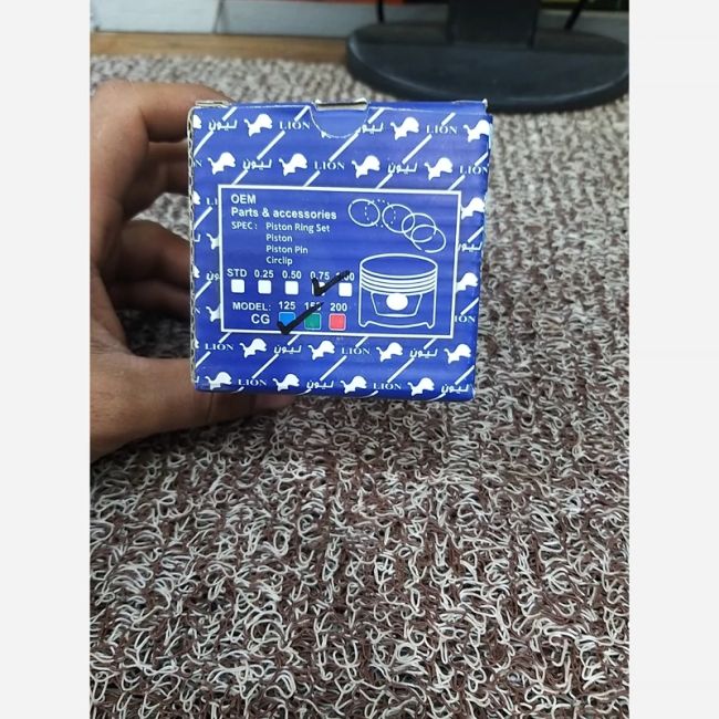 رینگ و پیستون لیون اصلی 125 سی سی شماره 75