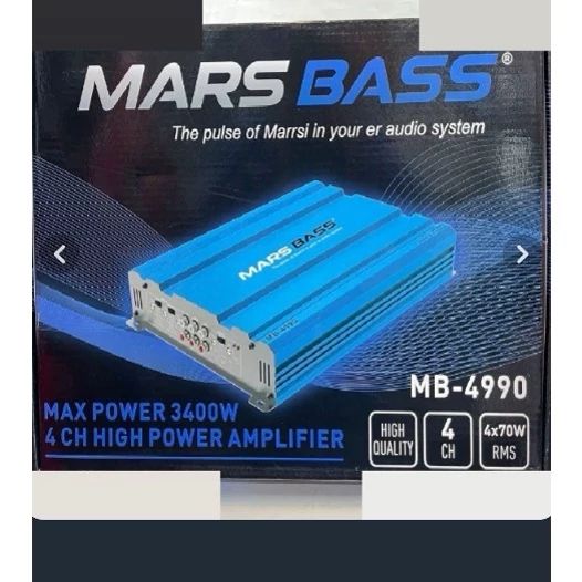 آمپلی فایر خودرو 4 کانال مارس بیس مدل MARS BASS 4*70