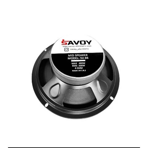 میدرنج 8 اینچ ماشین بولت فلزی خودرو با قاب محافظ 400Wوات اصلی ساوویSAVOY مدلSV.88B مگنت سنگین آمپلی خور (بسته 2عددی)