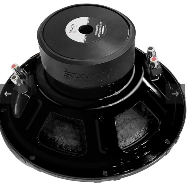 سابووفر ساووی SAVOY مدل SV-123 P2 سایز 12 اینچ دو کویل با توان 400 وات RMS