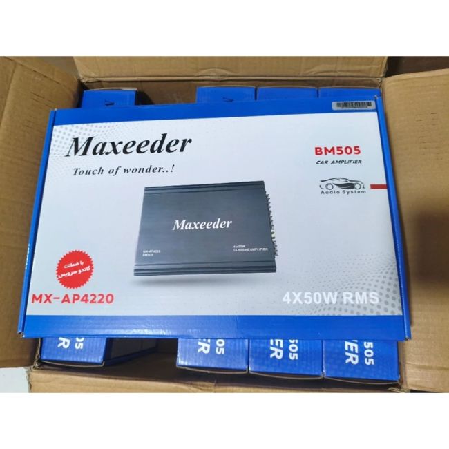 آمپلی فایر خودرو 4 کانال مکسیدر مدل MX-AP4220 BM505