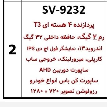 مانیتور اندروید 9 اینچ ساوی مدل SV-9232