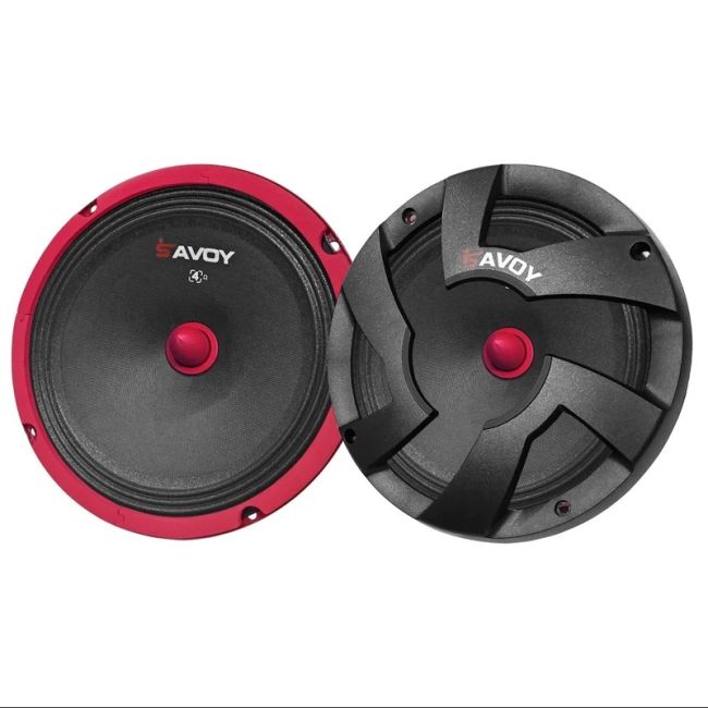 میدرنج 8 اینچ ماشین بولت فلزی خودرو با قاب محافظ 400Wوات اصلی ساوویSAVOY مدلSV.88B (بسته 2عددی)
