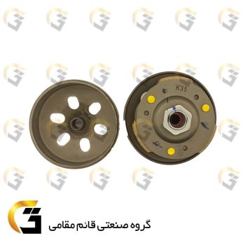 فولی(پولی) عقب کامل کلاچ موتورسیکلت کد 8282 مناسب برای طرح کلیک،طرح آیروکس و بنلی ستا BENELLI SETA جنس درجه یک
