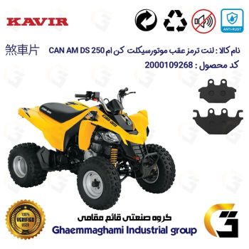لنت دیسکی ترمز عقب موتور سیکلت چهارچرخ کد 1147 مناسب برای کن ام دی اس CAN AM DS 250 