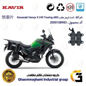 لنت دیسکی ترمز عقب موتور سیکلت کد 1009 مناسب برای کاوازاکی ورسیس 250 ایکس Kawasaki Versys X 249 Touring ABS کویر موتور
