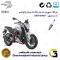 شمع پایه بلند موتورسیکلت کد 9137 مناسب برای بنلی 250 تک سیلندر اتاق قدیم  BENELLI TNT 25 نیکران موتور