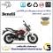 لنت دیسکی ترمز عقب موتور سیکلت  کد SC0824176 مناسب برای بنلی 250 (249) جفت سیلندر قدیم BENELLI 250S نیکران موتور