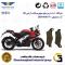 لنت دیسکی ترمز جلو موتور سیکلت  کد 1031  مناسب برای آر اس BAJAJ RS 200 همراه سیکلت جهان 